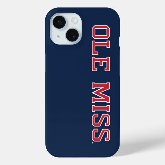ミシシッピ大学 | Ole 恋しく思 Wordmark Case-Mate iPhoneケース (裏面)