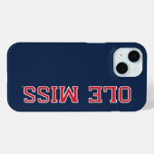 ミシシッピ大学 | Ole 恋しく思 Wordmark Case-Mate iPhoneケース (裏面 (横))