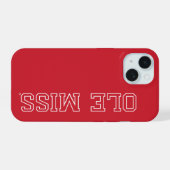 ミシシッピ大学 | Ole 恋しく思 Wordmark iPhone 15ケース (裏面横)