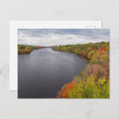 ミシシッピ川とミネアポリスの森の土手 ポストカード (正面/裏面)