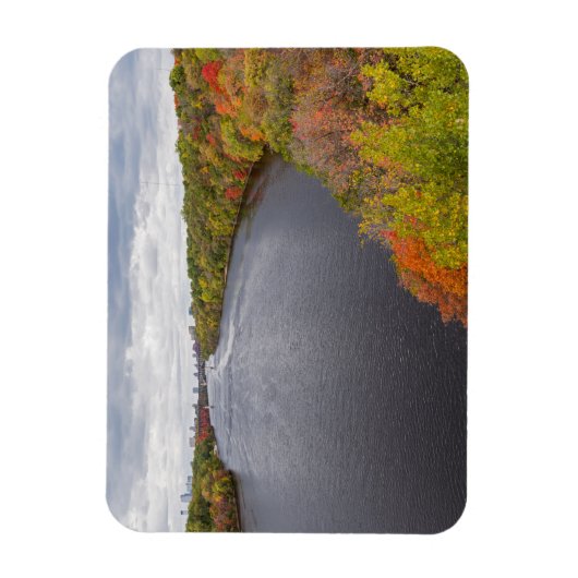 ミシシッピ川とミネアポリスの森の土手 マグネット (縦)