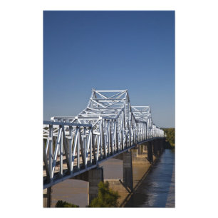 ミシシッピ川に架かる州間高速道路20号線の橋 フォトプリント           