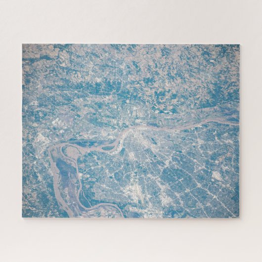 ミシシッピ川に沿ってミズーリ州セントルイス。 ジグソーパズル (横)