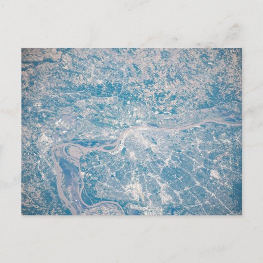 ミシシッピ川に沿ってミズーリ州セントルイス。 ポストカード (正面)