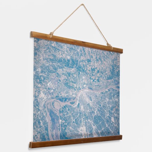 ミシシッピ川に沿ってミズーリ州セントルイス。 吊り下げ型タペストリー (傾斜あり)