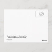 ミシシッピ川のはしけ ポストカード (裏面)