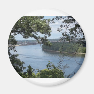 ミシシッピ川のアイオワ州ダブケ市 マグネット