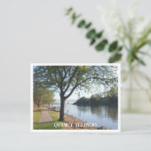 ミシシッピ川のイリノイ州クインシー ポストカード (スタンド正面)