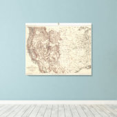 ミシシッピ川の地形図 キャンバスプリント (インサイチュ (ウッドフロア))