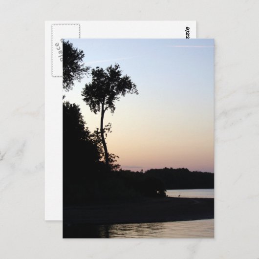 ミシシッピ川の夕日 ポストカード (正面/裏面)