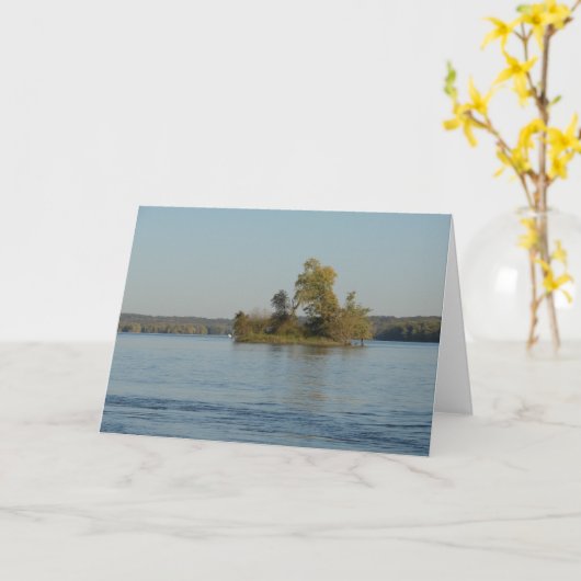 ミシシッピ川の小さな島 カード (黄色い花)