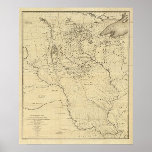 ミシシッピ川の水路流域 ポスター (正面)