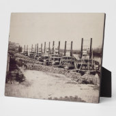 ミシシッピ川の汽船（写真はB/W） フォトプラーク (側面)