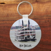 ミシシッピ川の蒸気船 キーホルダー (正面)