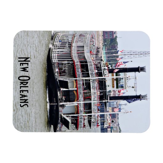 ミシシッピ川の蒸気船 マグネット (横)