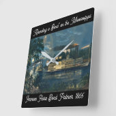 ミシシッピ川の「曲げの丸め」: スクエア壁時計 (傾斜)