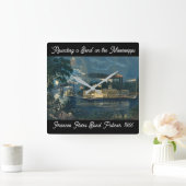 ミシシッピ川の「曲げの丸め」: スクエア壁時計 (ホーム)