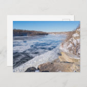 ミシシッピ川を見下凍っていろす崖 シーズンポストカード (正面/裏面)