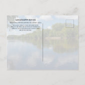 ミシシッピ川サニーデー、ミネアポリス北部 ポストカード (裏面)