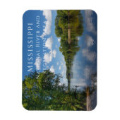 ミシシッピ川サニーデー、ミネアポリス北部 マグネット (縦)