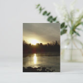 ミシシッピ川サンライズ反射 ポストカード (スタンド正面)