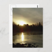 ミシシッピ川サンライズ反射 ポストカード (正面/裏面)