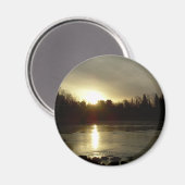 ミシシッピ川サンライズ反射 マグネット (正面/裏面)