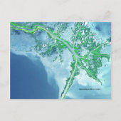 ミシシッピ川デルタ衛星はがき ポストカード (正面)