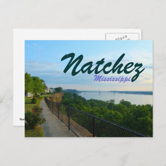 ミシシッピ川ナチェズ崖 2011年大洪水 ポストカード (正面/裏面)