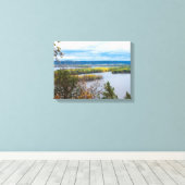 ミシシッピ川ホライゾンアットアイオワ縁ど キャンバスプリント (インサイチュ (ウッドフロア))