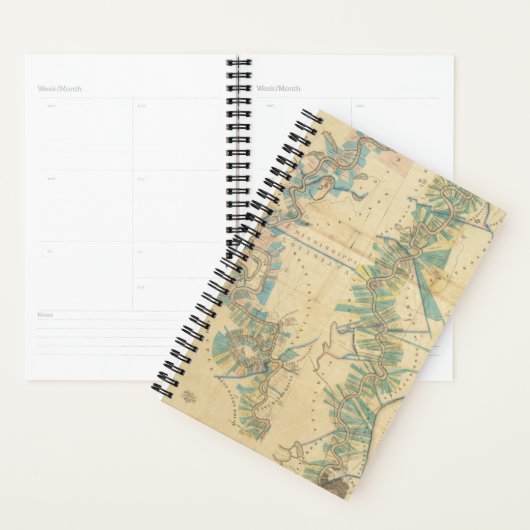 ミシシッピ川下流図 プランナー手帳 (ディスプレー)