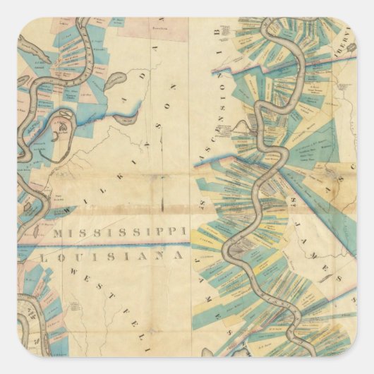 ミシシッピ川下流域の図 スクエアシール (正面)