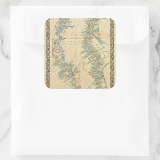 ミシシッピ川下流域の図 スクエアシール (バッグ)