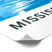 ミシシッピ川米国旅行印刷 ポスター (角)