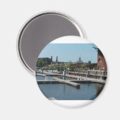 ミシシッピ川、アイオワ氷港ドゥブケ マグネット (正面/裏面)