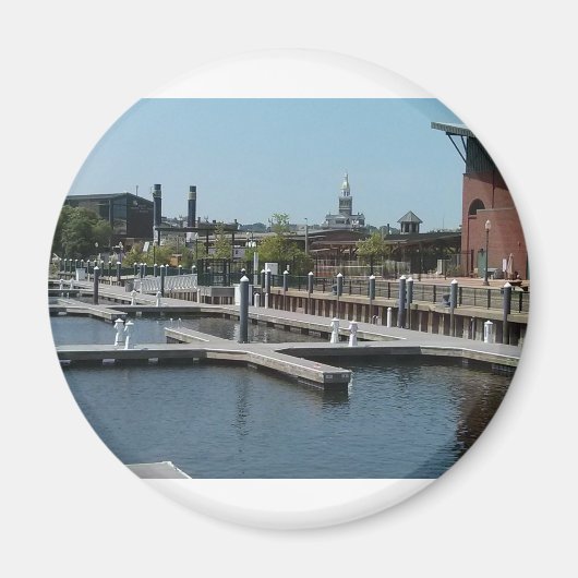 ミシシッピ川、アイオワ氷港ドゥブケ マグネット (正面)