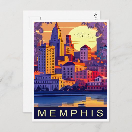 ミシシッピ川、旅行メンフィス ポストカード (正面/裏面)