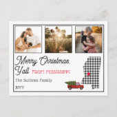 ミシシッピ州からのメリークリスマス シーズンポストカード (正面)