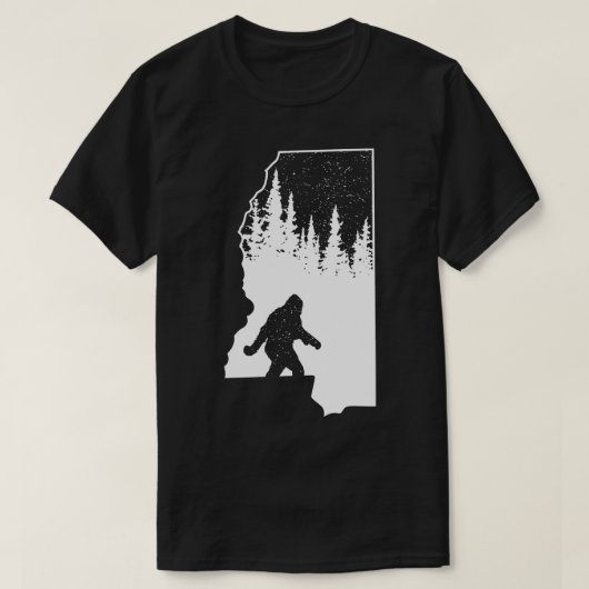 ミシシッピ州の地図 Tシャツ (デザイン正面)