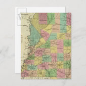 ミシシッピ州の新しい地図 2 ポストカード (正面/裏面)