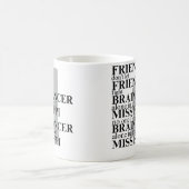 ミシシッピ州の脳がん啓発 コーヒーマグカップ (中央)