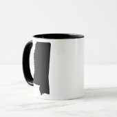 ミシシッピ州の黒と白 マグカップ (正面左)