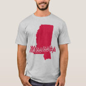 ミシシッピ州のTシャツの州 Tシャツ (正面)