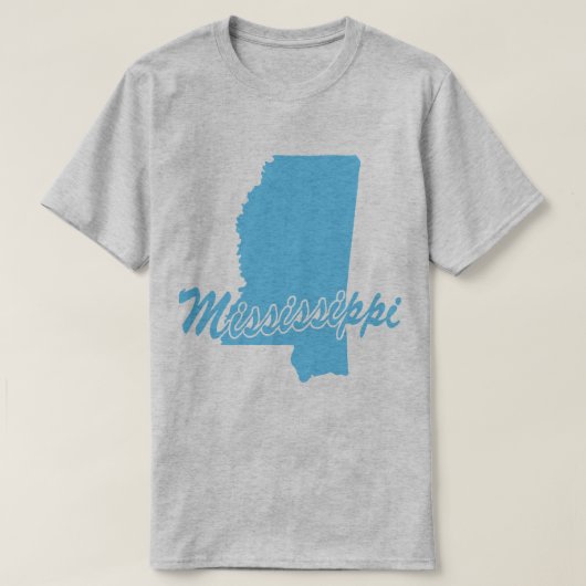 ミシシッピ州のTシャツの州 Tシャツ (デザイン正面)