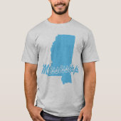 ミシシッピ州のTシャツの州 Tシャツ (正面)