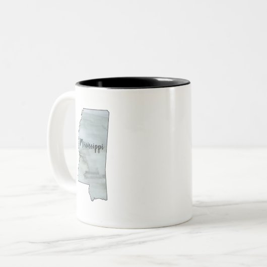 ミシシッピ州イラストレーション ツートーンマグカップ (正面左)