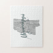 ミシシッピ州タイポグラフィ ジグソーパズル (縦)