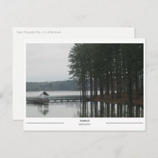 ミシシッピ州トゥペロの湖 ポストカード (正面/裏面)