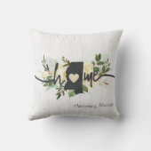 ミシシッピ州パーソナライズされたホームシティ素朴 クッション (裏面)