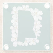 ミシシッピ州フラワーコースター ガラスコースター (裏面)